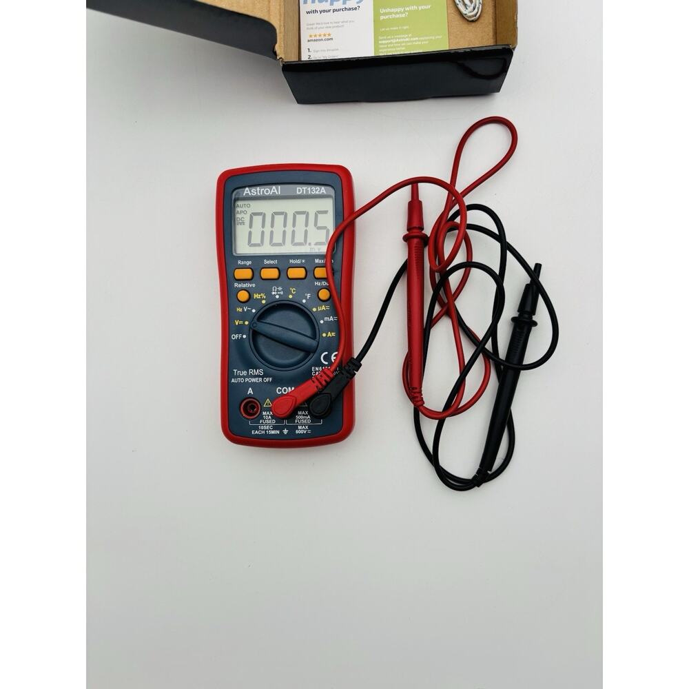 AstroAI DT132A Digital Multimeter New In Open Box Tested Works - Picture 7 of 16